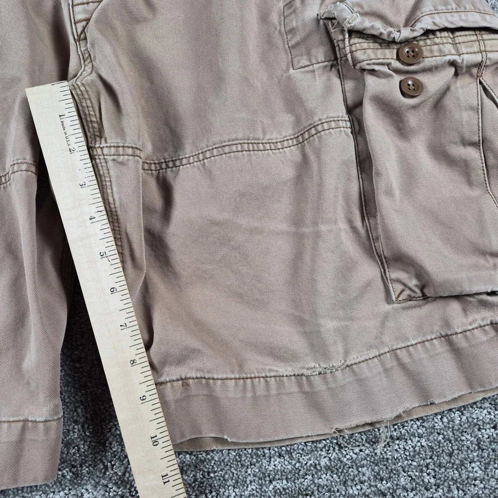 Vintage Polo Ralph Lauren Cargo Shorts Mens 42T Khaki Gellar Canvas Heavy Cotton